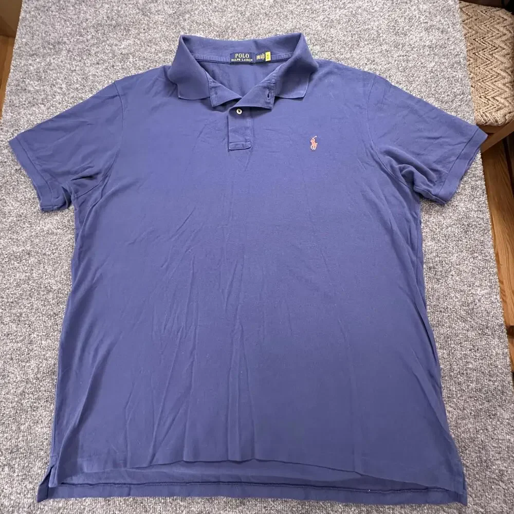 Polo Ralph Lauren Men's‎ Blue Polo Shirt Size 2XB - 166